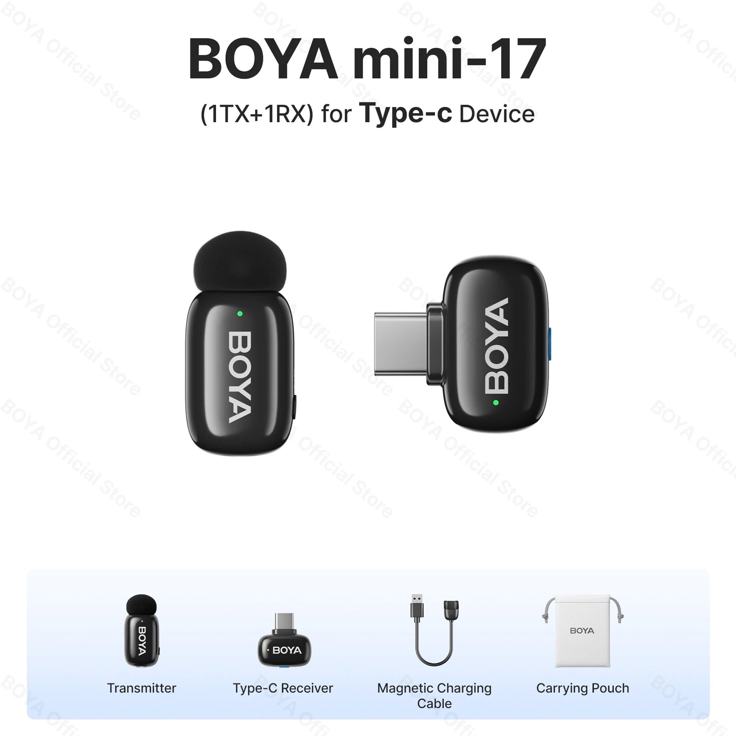 BOYA Mini Wireless Lavalier Microphone for iOS & Android
