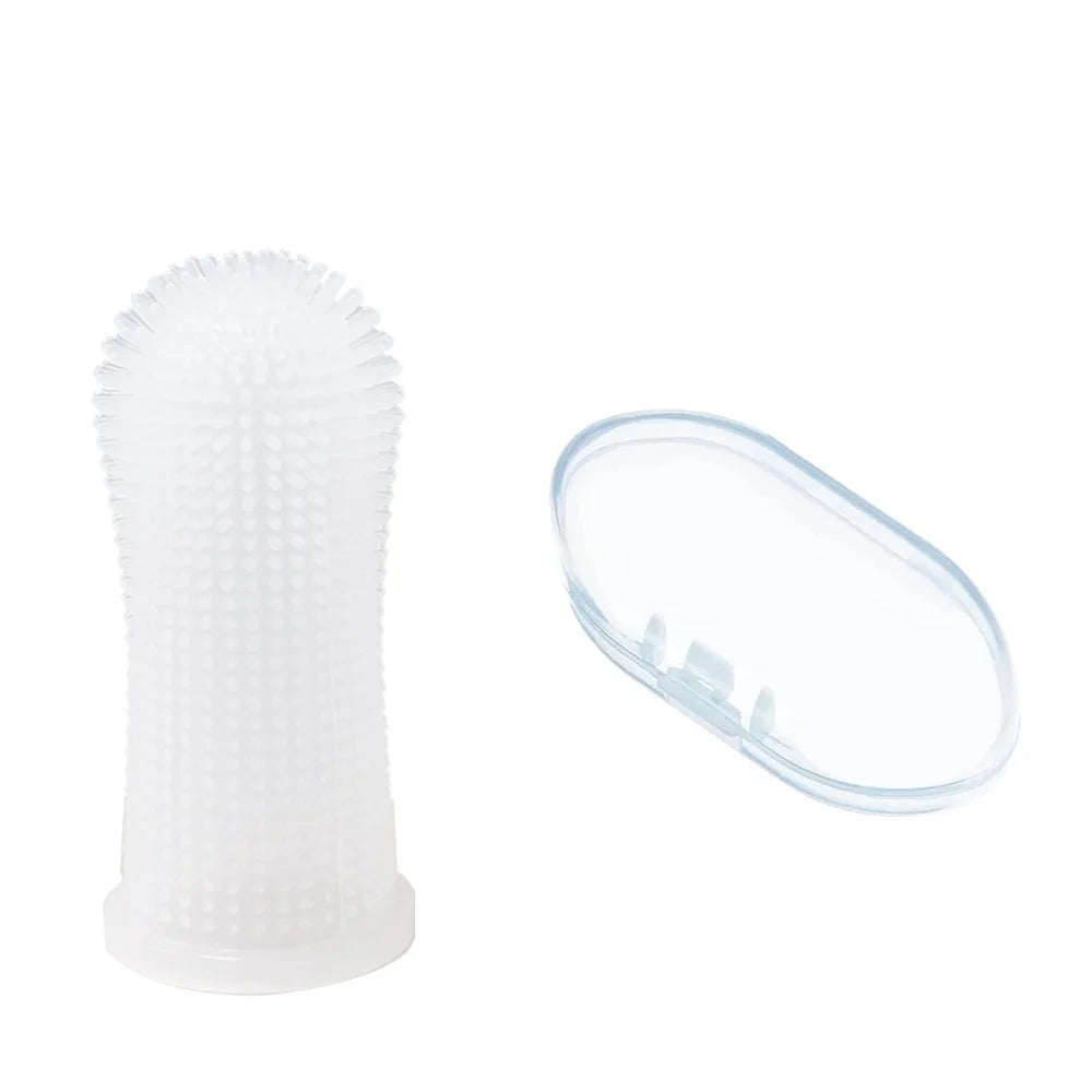 360° Silicone Pet Finger Toothbrush for Dogs and Cats