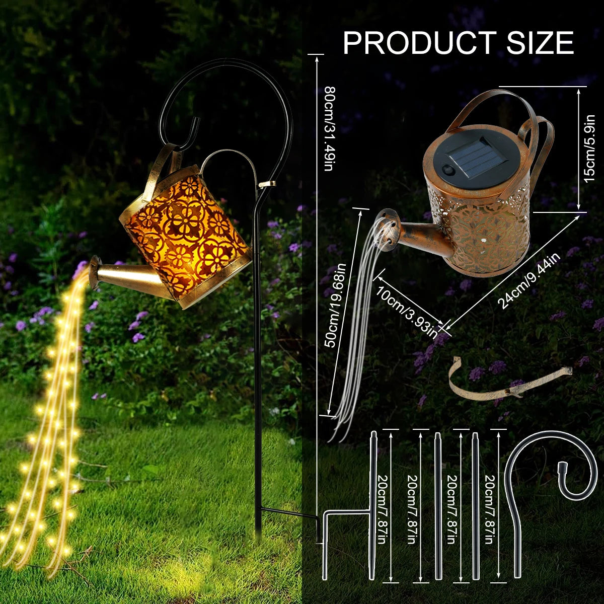 Solar Watering Can Light – Magical Garden Lighting with 36 LEDs
