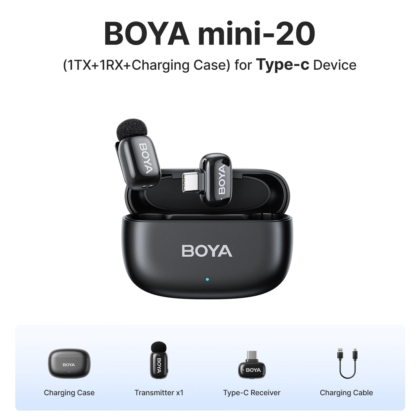 BOYA Mini Wireless Lavalier Microphone for iOS & Android