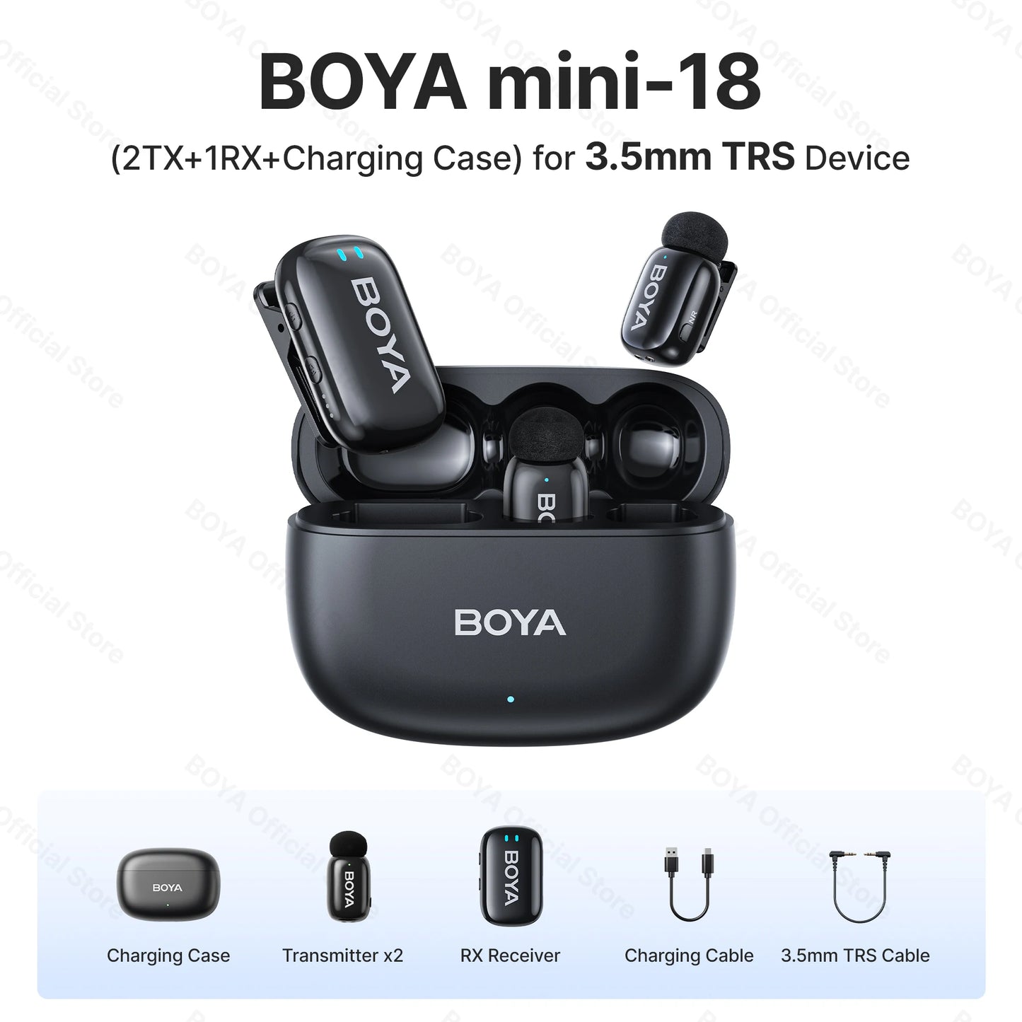 BOYA Mini Wireless Lavalier Microphone for iOS & Android