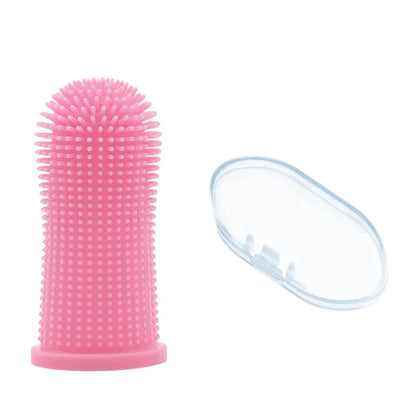 360° Silicone Pet Finger Toothbrush for Dogs and Cats